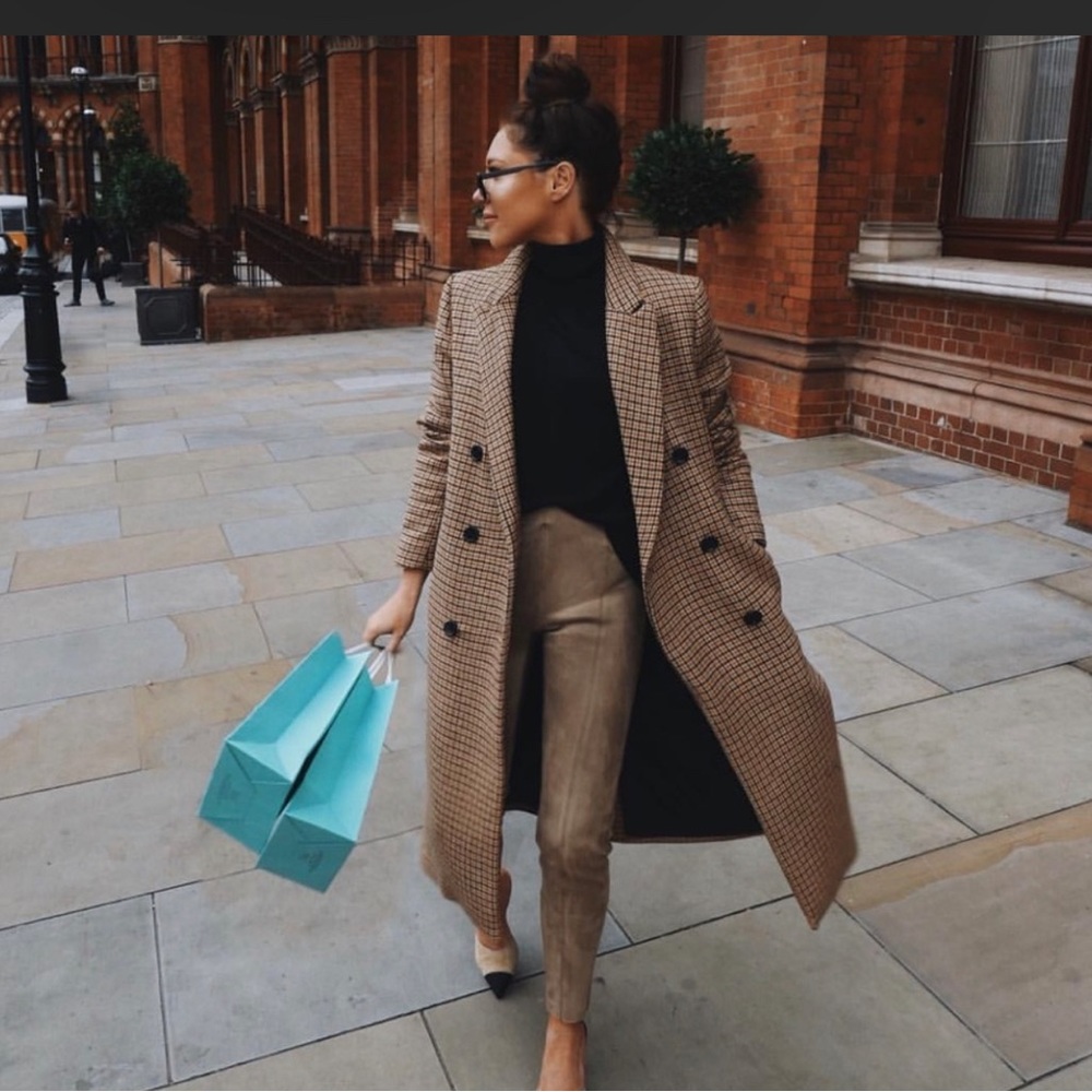 Zara Faux Suede Leggings (Taupe Brown)